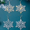 Wholesale Fashion Simple Silver Snowflake Shape Sequined Acrylic Earrings Unisex