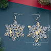 Wholesale Fashion Simple Silver Snowflake Shape Sequined Acrylic Earrings Unisex