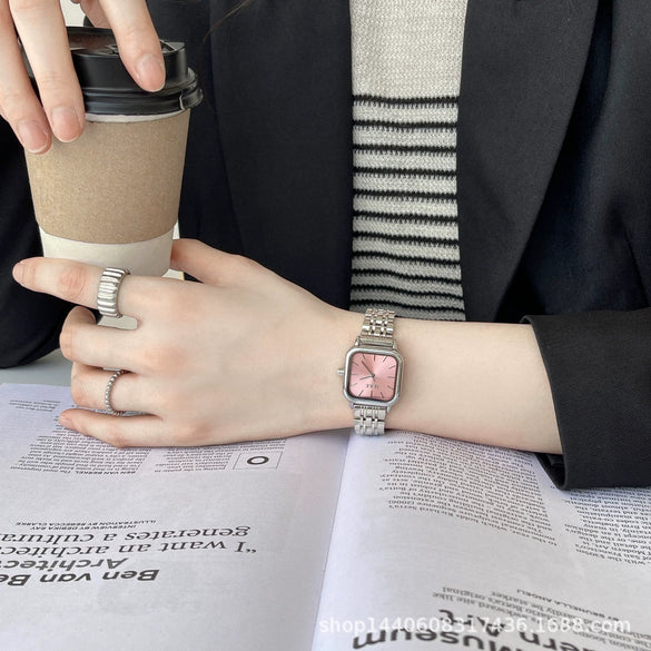 Wholesale Fashion Simple Square Dial Stainless Steel Band Watch For Women