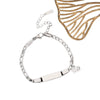 Wholesale Fashion Simple Stainless Steel Children's Long Bracelet With Laser Engraved Crown And Heart Shape Electroplated Design