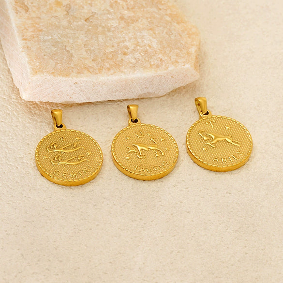 Wholesale Fashion Simple Stainless Steel Constellation Single Pendant With Electroplating For Men And Women