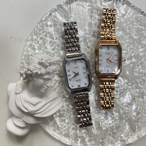 Wholesale Fashion Simple Temperament Rectangular Stainless Steel Band Quartz Watch For Female