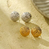 Wholesale Fashion Simple Temperament Round Stainless Steel Earrings With Electroplating Process