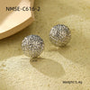 Wholesale Fashion Simple Temperament Round Stainless Steel Earrings With Electroplating Process