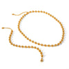 Wholesale Fashion Simple Titanium Steel Ball Bead Chain Necklace And 18K Gold Plated Stainless Steel Bracelet With Geometric Design And Electroplating Treatment For Women
