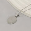 Wholesale Fashion Simple Titanium Steel Geometric Oval Pendant Necklace Jewelry With Electroplating