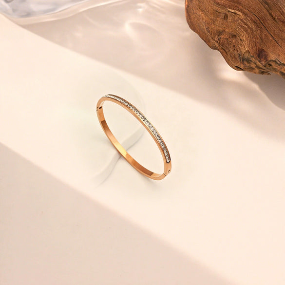 Wholesale Fashion Simple Versatile 18K Gold Plated Stainless Steel Baby's Breath Bracelet Jewelry