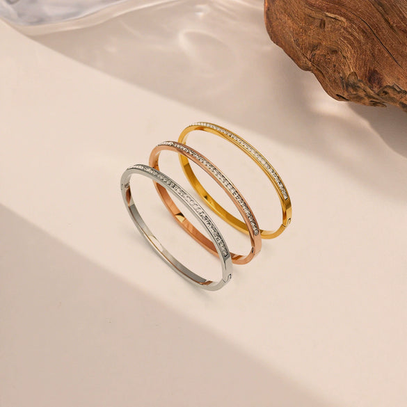 Wholesale Fashion Simple Versatile 18K Gold Plated Stainless Steel Baby's Breath Bracelet Jewelry