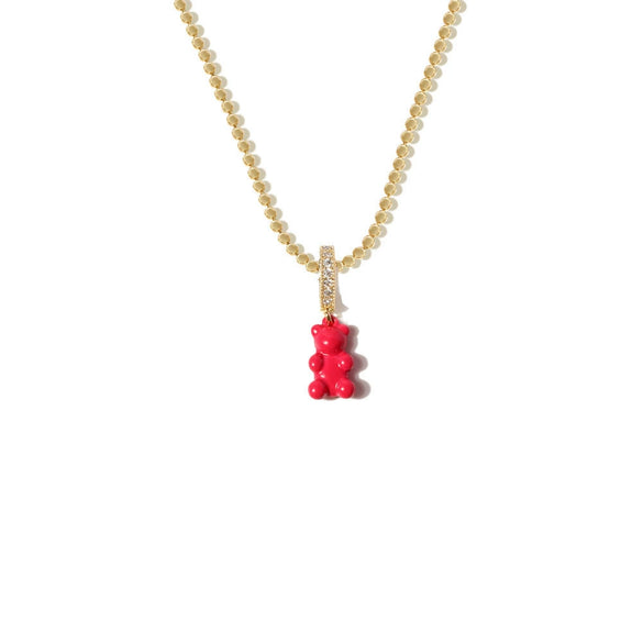 Wholesale Fashion Single Layer Bear Pendant Necklace Made Of Copper With Electroplating Treatment For Women