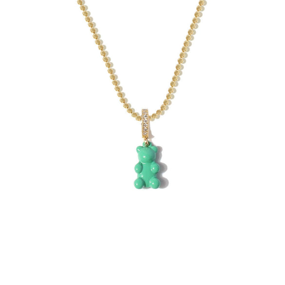 Wholesale Fashion Single Layer Bear Pendant Necklace Made Of Copper With Electroplating Treatment For Women
