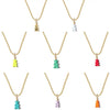 Wholesale Fashion Single Layer Bear Pendant Necklace Made Of Copper With Electroplating Treatment For Women