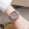 Wholesale Fashion Square Quartz Watch With Silicone Strap Alloy Case And Stainless Steel Buckle For Men And Women