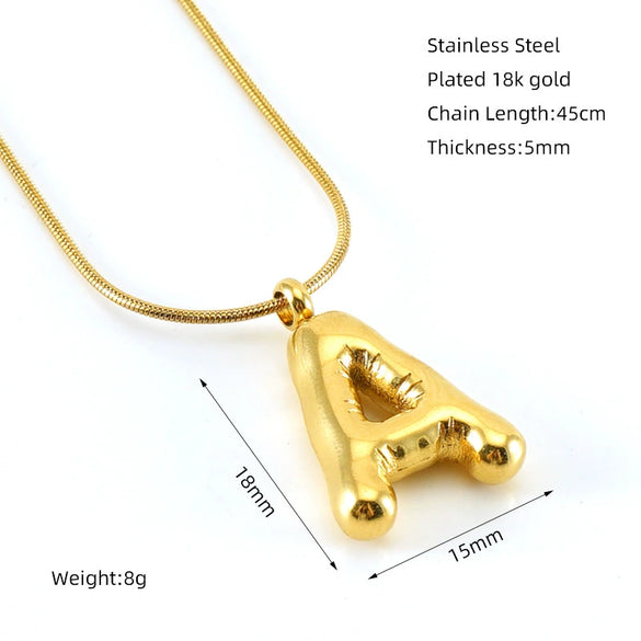 Wholesale Fashion Stainless Steel And Titanium Steel Letter Snake Bone Chain Necklace With Polishing Treatment