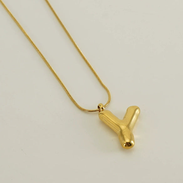 Wholesale Fashion Stainless Steel And Titanium Steel Letter Snake Bone Chain Necklace With Polishing Treatment