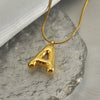 Wholesale Fashion Stainless Steel And Titanium Steel Letter Snake Bone Chain Necklace With Polishing Treatment