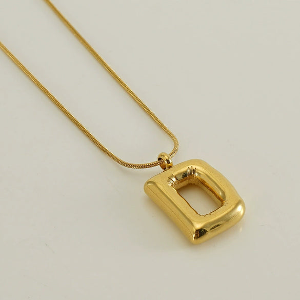 Wholesale Fashion Stainless Steel And Titanium Steel Letter Snake Bone Chain Necklace With Polishing Treatment