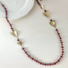Wholesale Fashion Stainless Steel Crystal Beads Heart Shape Necklace For Women