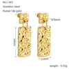 Wholesale Fashion Stainless Steel Earrings With Geometric Pattern For Women Electroplated