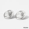 Wholesale Fashion Stainless Steel Earrings With Irregular Square Round Concaveconvex Geometric Design And Electroplating Finish