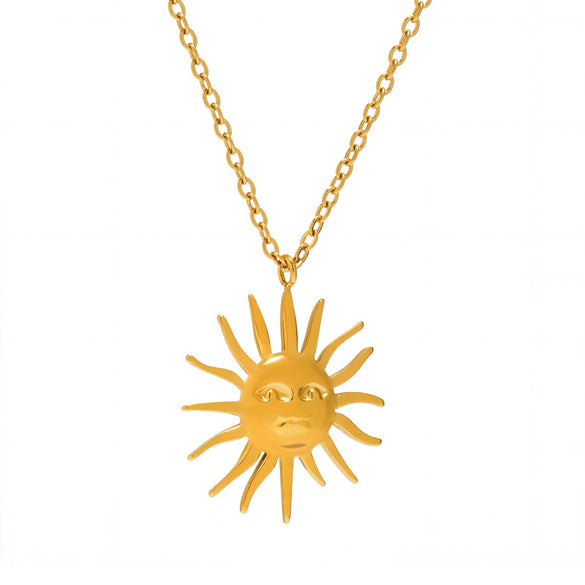 Wholesale Fashion 316L Stainless Steel Geometric Clavicle Chain Necklace With Electroplating
