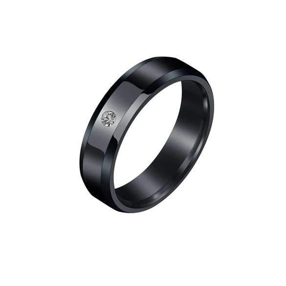 Wholesale Fashion Stainless Steel Geometric Electroplated Ring For Lovers And Unisex