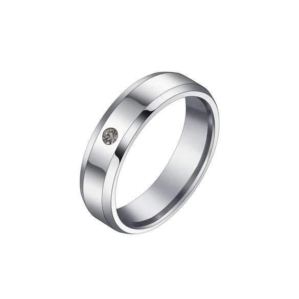 Wholesale Fashion Stainless Steel Geometric Electroplated Ring For Lovers And Unisex