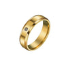 Wholesale Fashion Stainless Steel Geometric Electroplated Ring For Lovers And Unisex