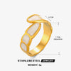 Wholesale Fashion Stainless Steel Geometric Opening Ring For Women Electroplated With 18K Gold