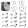 Wholesale Fashion Stainless Steel Geometric Pattern Electroplated Earrings