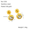 Wholesale Fashion Stainless Steel Geometric Women's Earrings With Electroplating