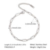 Wholesale Fashion Stainless Steel Goldplated Nonfading Geometric Anklets For Women