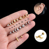 Wholesale Fashion Stainless Steel Heart Shape Electroplated Ear Studs