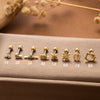 Wholesale Fashion Stainless Steel Heart Shape Electroplated Ear Studs
