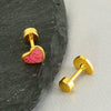 Wholesale Fashion Stainless Steel Heart Shape Stud Earrings For Women With Electroplating Treatment