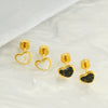 Wholesale Fashion Stainless Steel Heart Shape Stud Earrings For Women With Electroplating Treatment