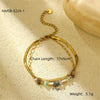 Wholesale Fashion Stainless Steel 18K Gold Electroplated Heart Shaped Sunflower Beaded Pendant Bracelet For Women