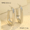 Wholesale Fashion Stainless Steel 18K Gold Plated Geometric Ushaped Women's Ring Earrings