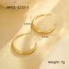Wholesale Fashion Stainless Steel 18K Gold Plated Geometric Ushaped Women's Ring Earrings