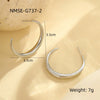 Wholesale Fashion Stainless Steel 18K Gold Plated Geometric Ushaped Women's Ring Earrings