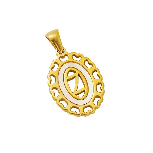 Wholesale Fashion Stainless Steel Letter Pendant Necklace With Electroplating Treatment