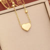 Wholesale Fashion Stainless Steel Necklace With Multi Color Oil Drop Heart Shaped Pendant And Temperament Clavicle Chain