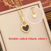 Wholesale Fashion Stainless Steel Necklace With Multi Color Oil Drop Heart Shaped Pendant And Temperament Clavicle Chain