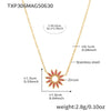 Wholesale Fashion Stainless Steel Sunflower Necklace Bracelet Ring Set With 18K Gold Electroplating