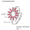 Wholesale Fashion Stainless Steel Sunflower Necklace Bracelet Ring Set With 18K Gold Electroplating