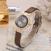 Wholesale Fashion Student Quartz Watch Alloy Case Imitation Leather Strap Round Dial