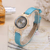 Wholesale Fashion Student Quartz Watch Alloy Case Imitation Leather Strap Round Dial