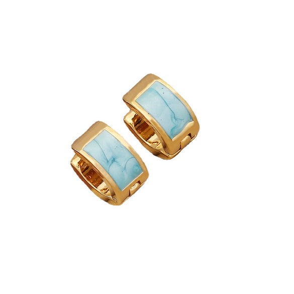 Wholesale Fashion Sweet Multicolor Drop Oil Stainless Steel Earrings For Women