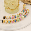 Wholesale Fashion Sweet Multicolor Drop Oil Stainless Steel Earrings For Women