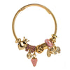Wholesale Fashion Titanium Steel Bracelet With Diamond Strawberry Elephant Design For Women