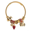 Wholesale Fashion Titanium Steel Bracelet With Diamond Strawberry Elephant Design For Women
